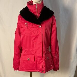 Nils ski jacket with removable faux fur collar size 12